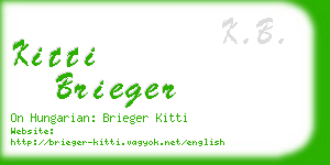 kitti brieger business card